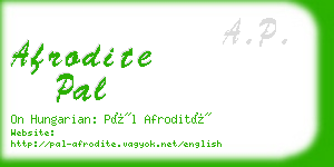 afrodite pal business card